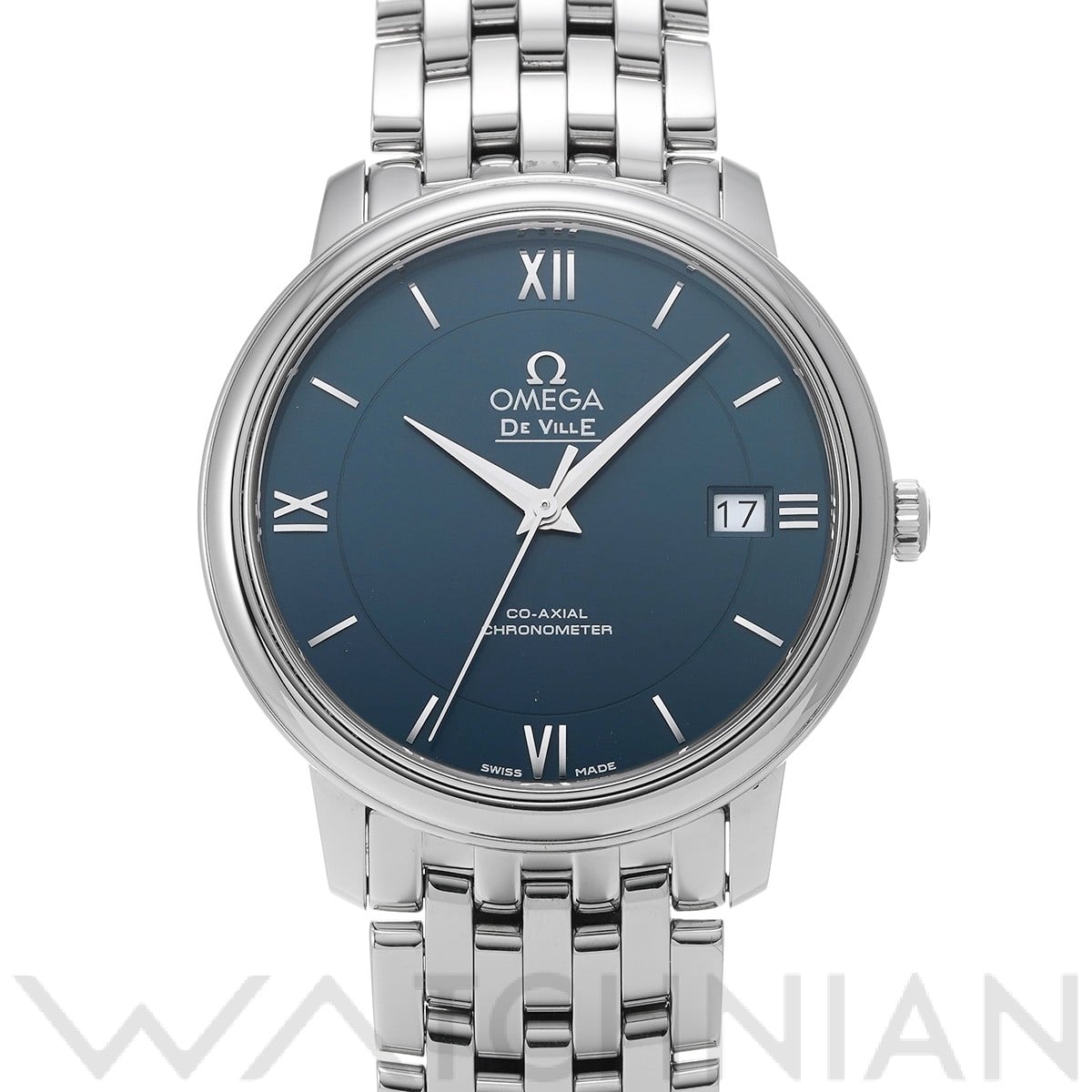 オメガ デ・ヴィル プレステージ コーアクシャル 424.10.37.20.03.001 ブルー メンズ 時計 【中古】【wristwatch】
