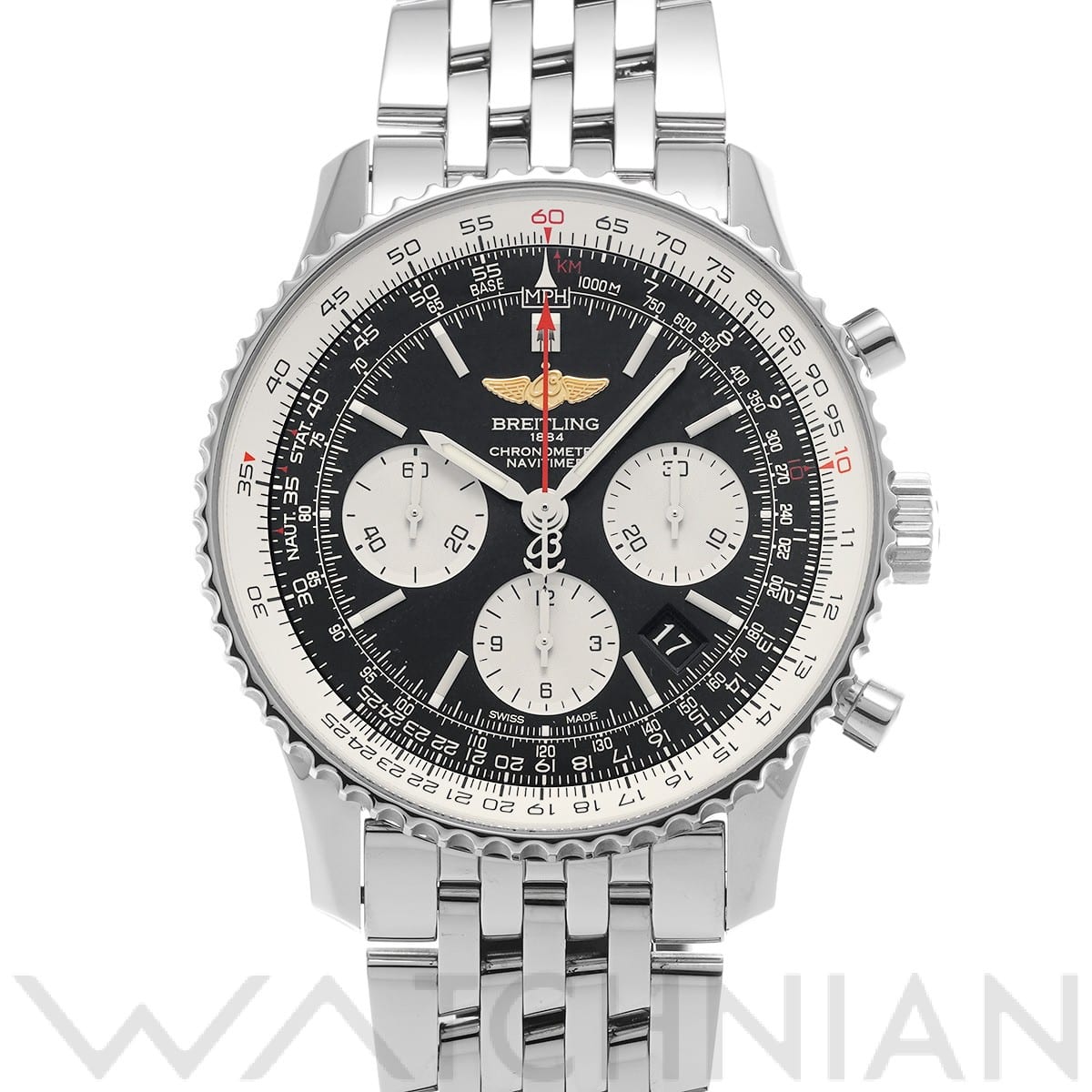 ブライトリング / BREITLING ナビタイマー 01 AB012012/BB01 ブラック/シルバー メンズ 時計 【中古】【wristwatch】