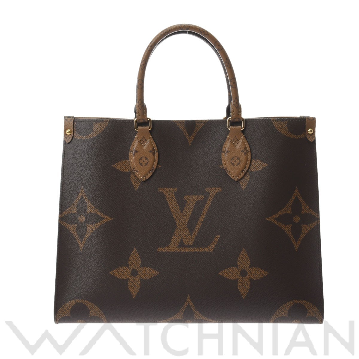ルイ ヴィトン モノグラムジャイアント オンザゴー MM 2WAY ブラウン M45321 モノグラム・リバース・キャンバス レディース バッグ 【中古】【bag】