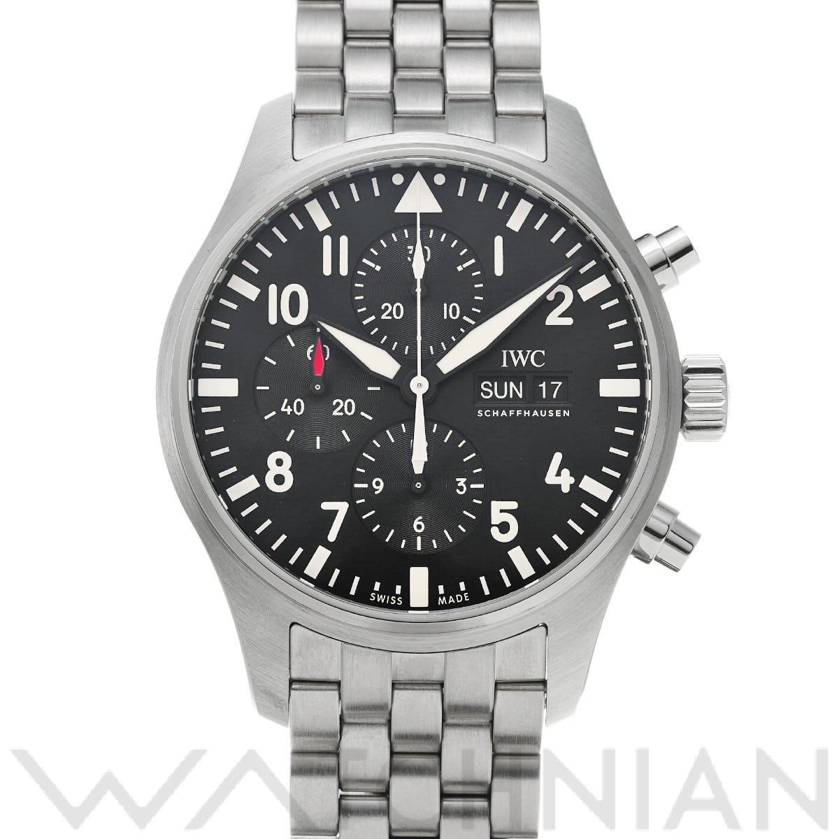 IWC パイロットウォッチ クロノグラフ IW377710 ブラック メンズ 時計 【中古】【wristwatch】