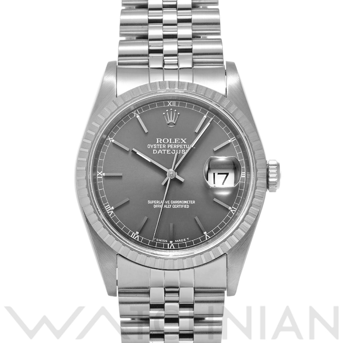 ロレックス デイトジャスト 16220 グレー メンズ 時計 【中古】【wristwatch】