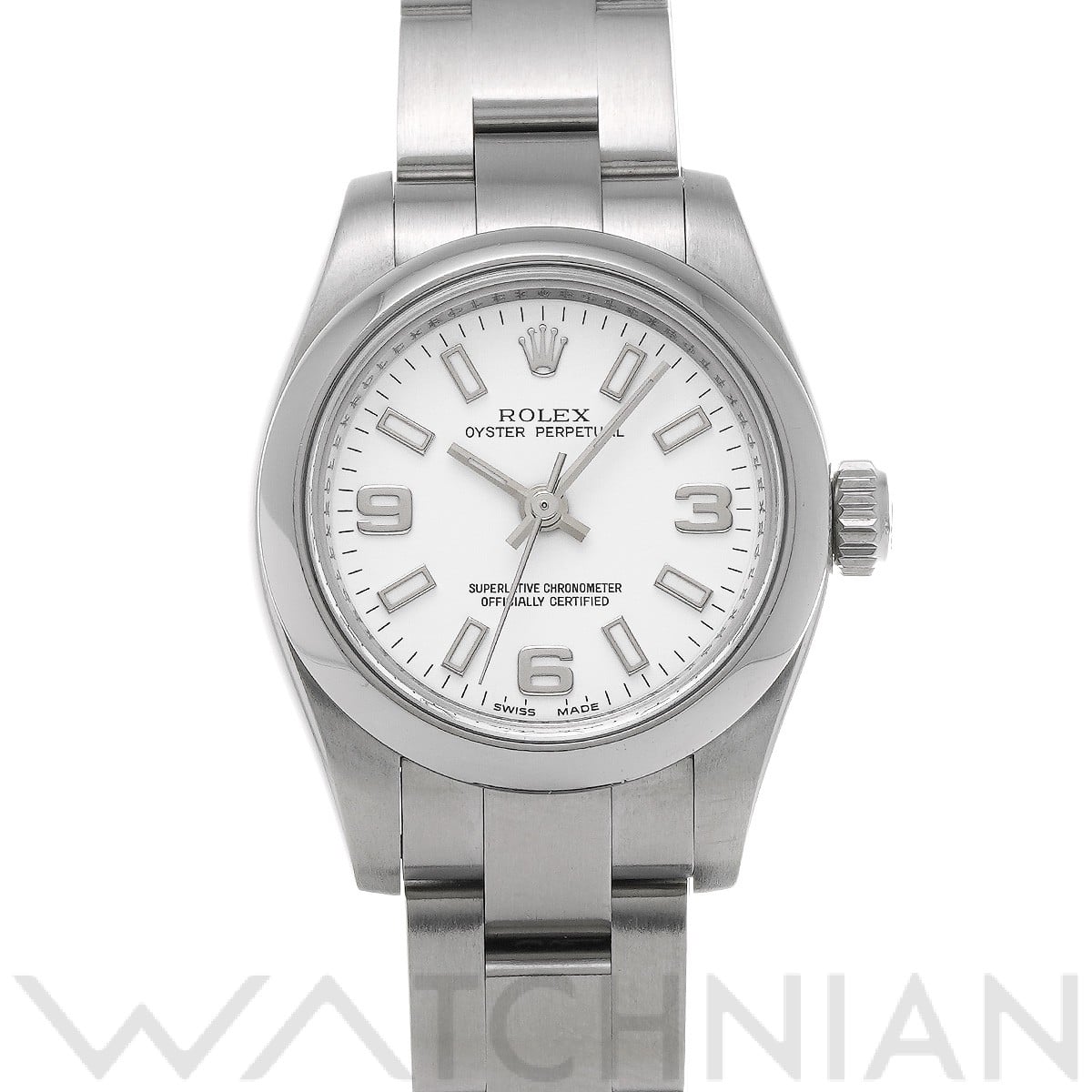 ロレックス オイスターパーペチュアル 26 176200 ホワイト レディース 時計 【中古】【wristwatch】