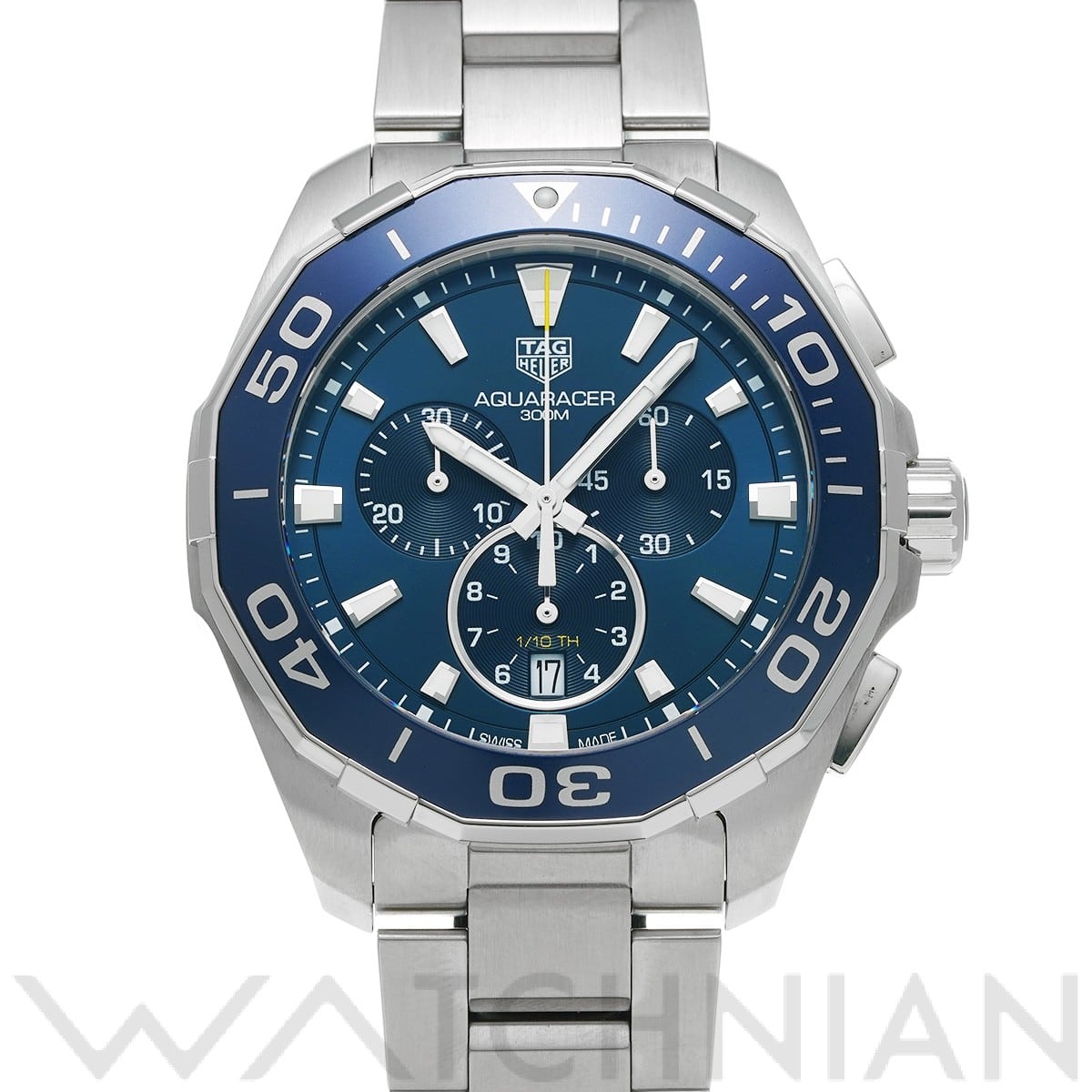 タグ ホイヤー / TAG HEUER アクアレーサー クォーツ クロノグラフ CAY111B.BA0927 ブルー メンズ 時計 【中古】【wristwatch】