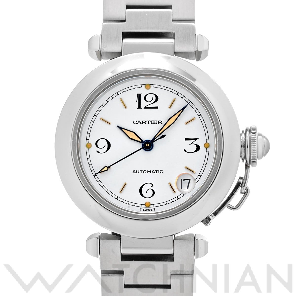 カルティエ パシャC W31015M7 ホワイト ユニセックス 時計 【中古】【wristwatch】