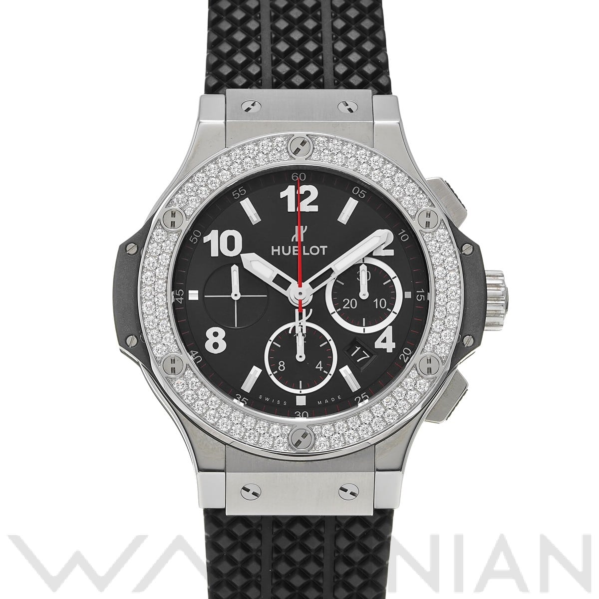 ウブロ / HUBLOT ビッグバン スチール ダイヤモンド 301.SX.130.RX.114 ブラック メンズ 時計 【中古】【wristwatch】