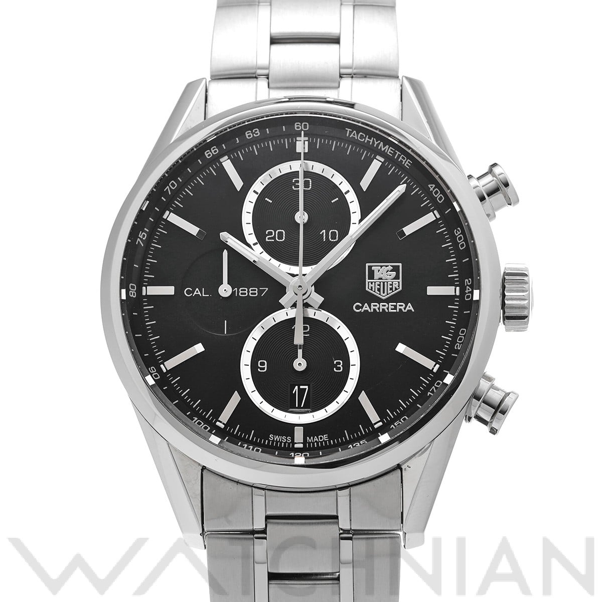 タグ ホイヤー / TAG HEUER カレラ キャリバー1887 クロノグラフ CAR2110.BA0724 ブラック メンズ 時計 【中古】【wristwatch】