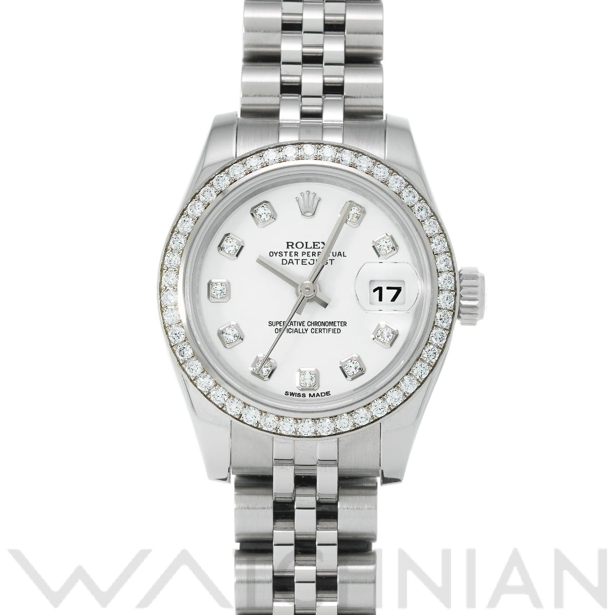 ロレックス レディ デイトジャスト 26 179384G ホワイト/ダイヤモンド レディース 時計 【中古】【wristwatch】