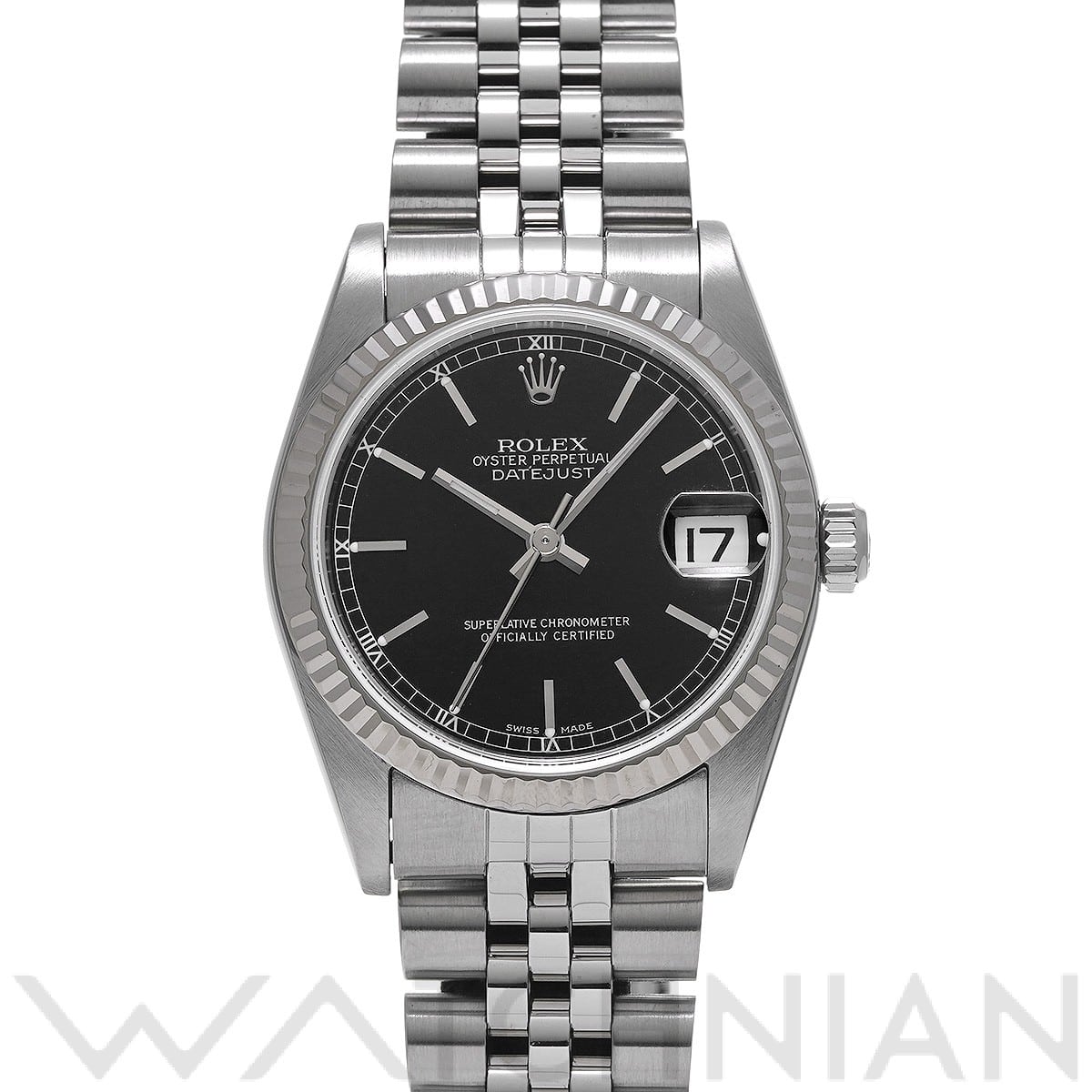 ロレックス デイトジャスト 78274 ブラック ユニセックス 時計 【中古】【wristwatch】