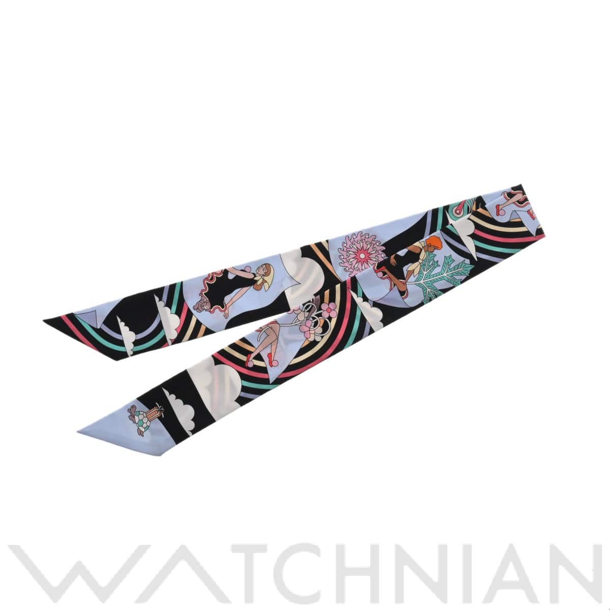 エルメス / HERMES ツイリー CARRES VOLANTS ノワール/シエル/マルチカラー 063849S シルク100％ レディース 【新品】【other】