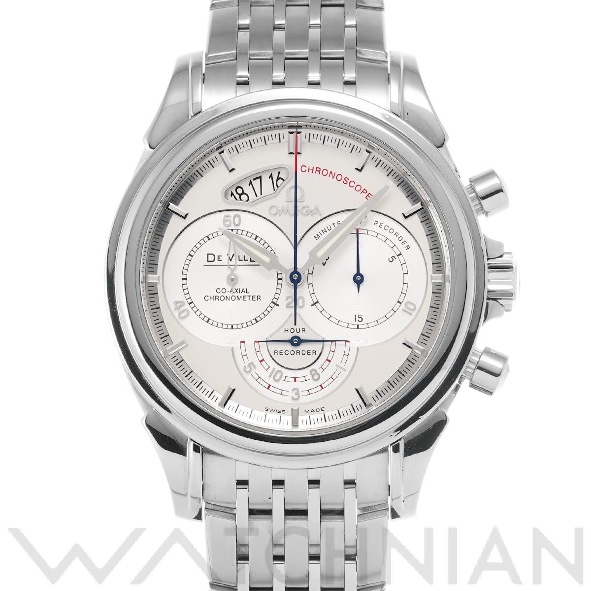 オメガ デ・ヴィル クロノスコープ コーアクシャル 4550.30 シルバー メンズ 時計 【中古】【wristwatch】