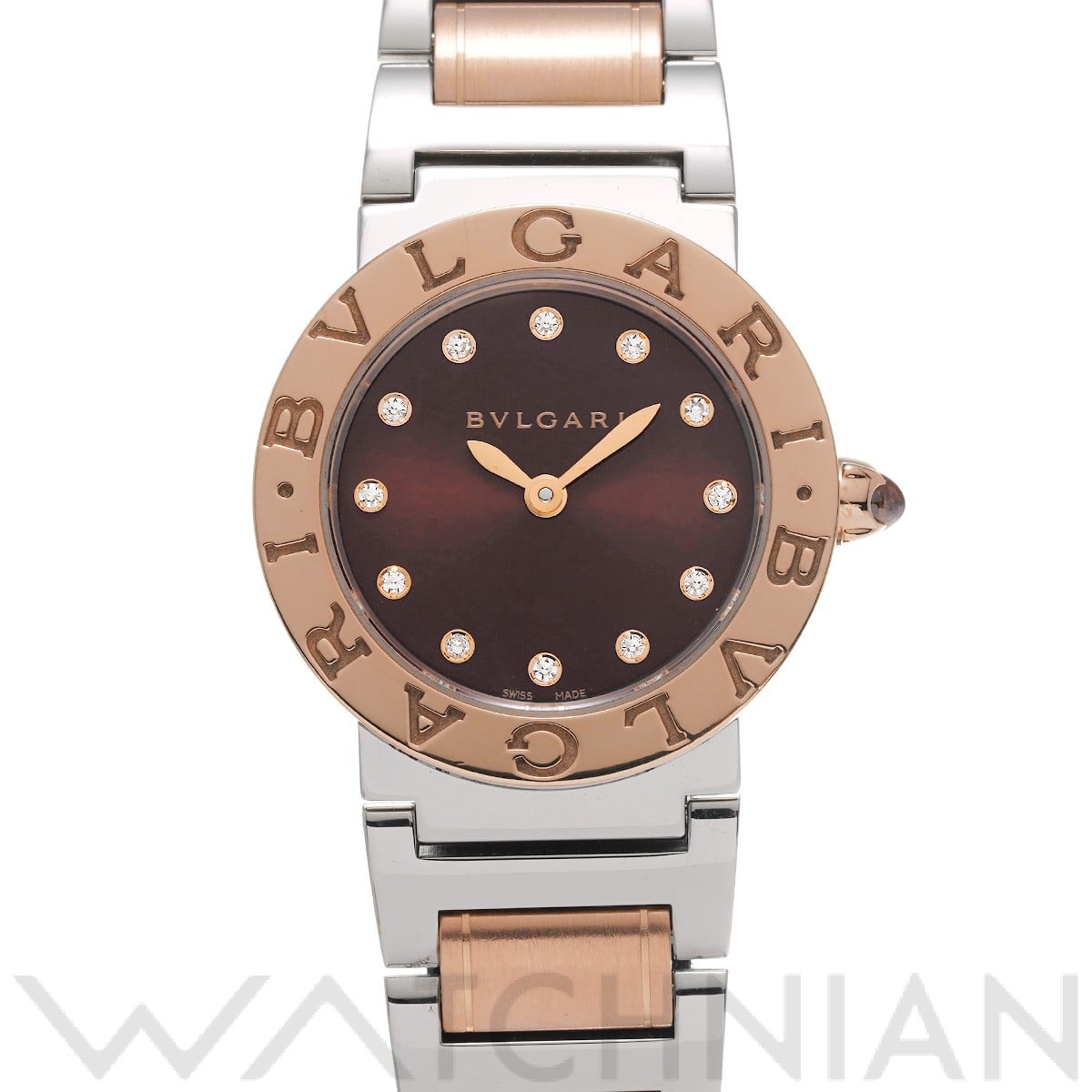 ブルガリ / BVLGARI ブルガリブルガリ BBLP26SG ブラウン/ダイヤモンド レディース 時計 【中古】【wristwatch】