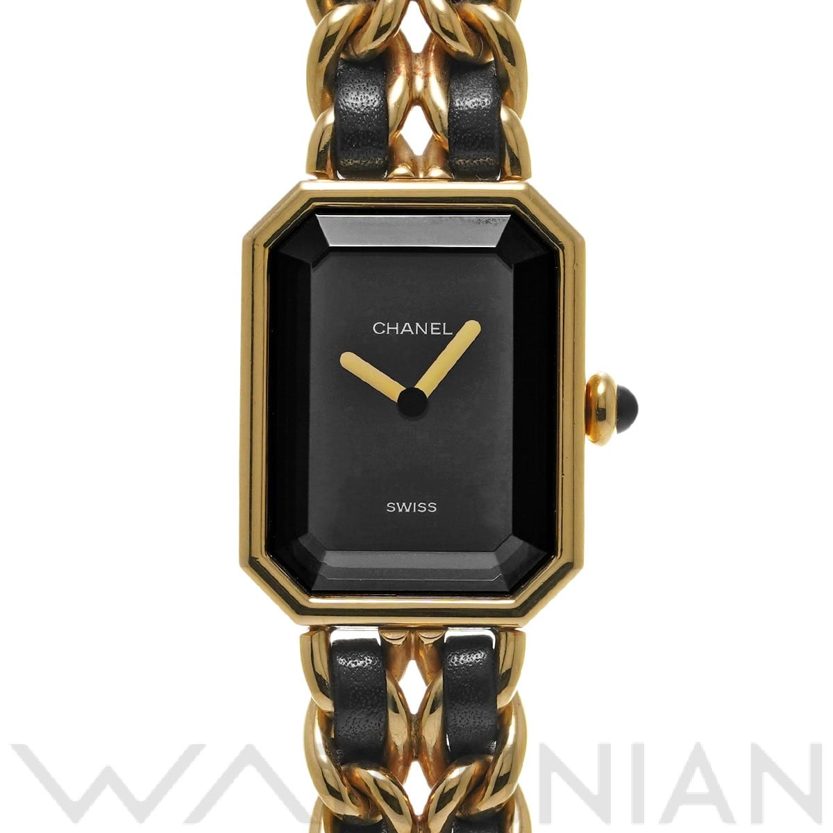 シャネル プルミエール L H0001 ブラック レディース 時計 【中古】【wristwatch】