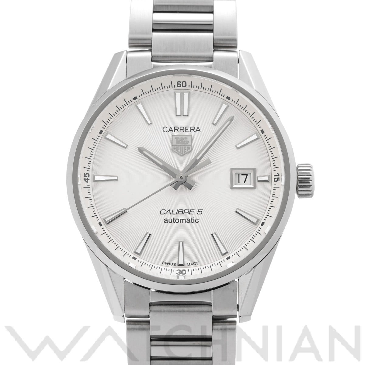 タグ ホイヤー / TAG HEUER カレラ キャリバー5 WAR211B.BA0782 シルバー メンズ 時計 【中古】【wristwatch】