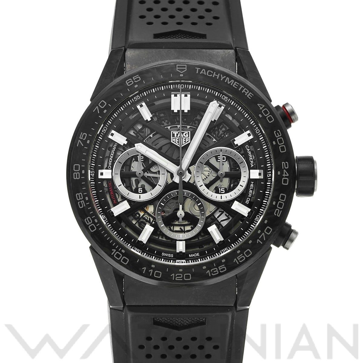 タグ ホイヤー / TAG HEUER カレラ キャリバーホイヤー02 クロノグラフ CBG2A91.FT6173 ブラック/スケルトン メンズ 時計 【中古】【wristwatch】