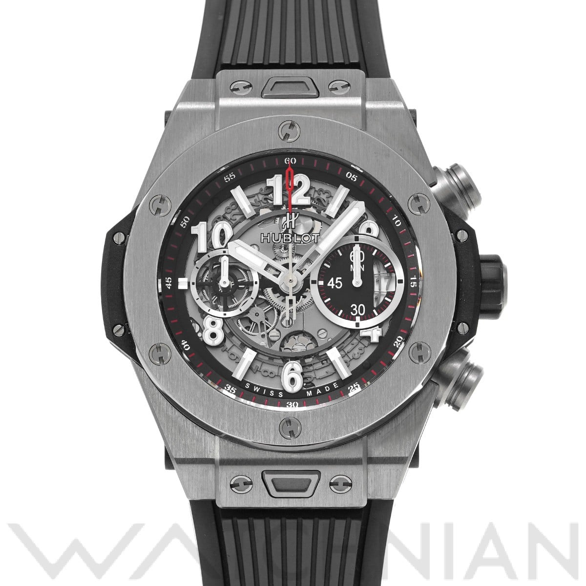 ウブロ ビッグバン ウニコ チタニウム 411.NX.1170.RX マットブラックスケルトン メンズ 時計 【中古】【wristwatch】