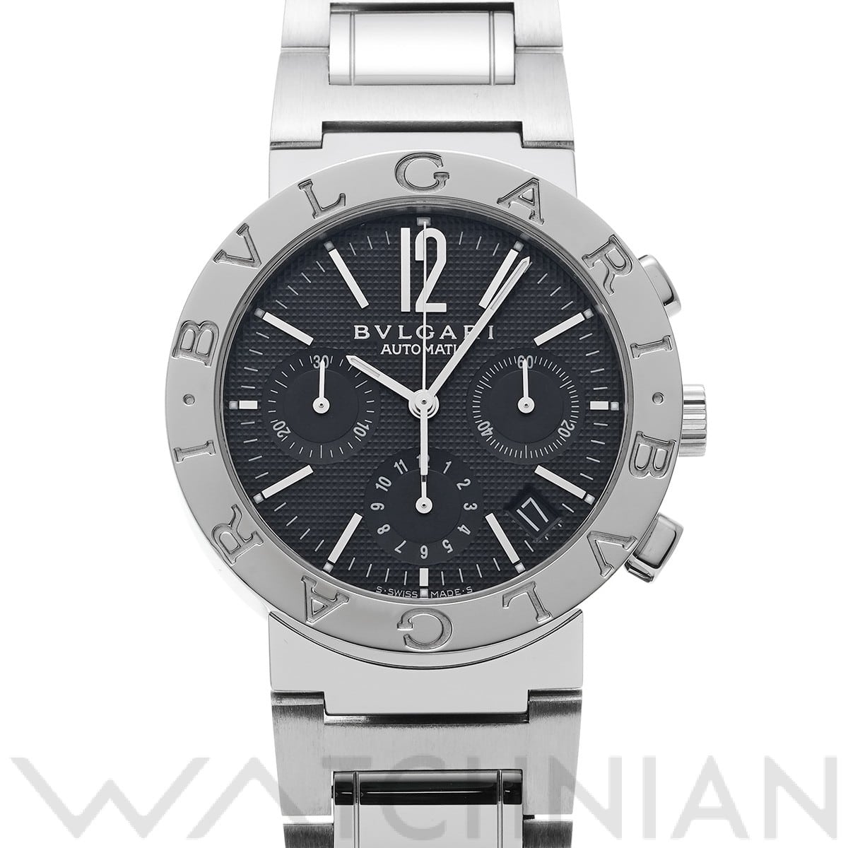 ブルガリ ブルガリブルガリ クロノグラフ BB38SSCH ブラック メンズ 時計 【中古】【wristwatch】