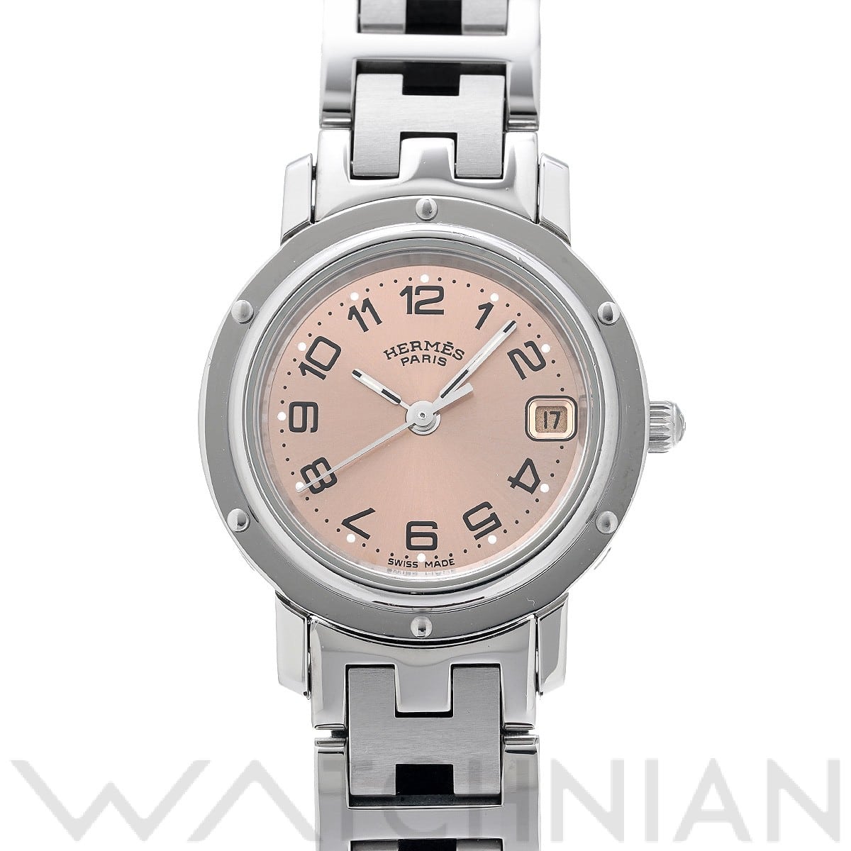 エルメス クリッパー CL4.210 ピンク レディース 時計 【中古】【wristwatch】