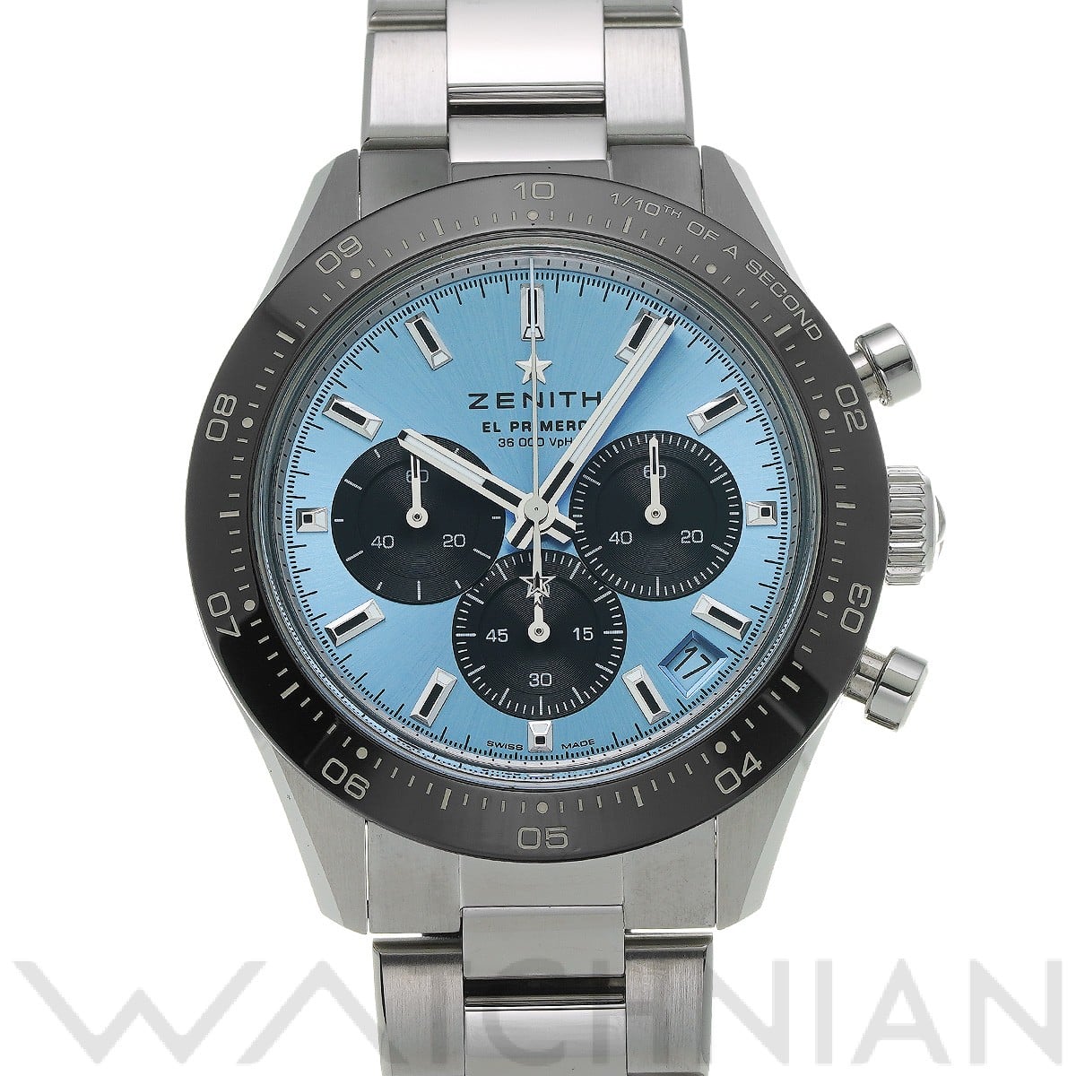 ゼニス / ZENITH クロノマスター スポーツ エル・プリメロ ヨシダスペシャル 03.3104.3600/54.M3100 アクアブルー/ブラック メンズ 時計 【中古】【wristwatch】