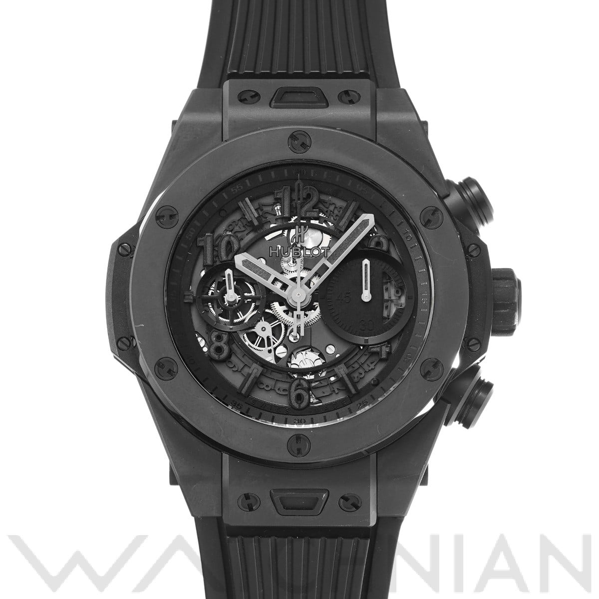 ウブロ ビッグバン ウニコ セラミック オールブラック 411.CI.1110.RX スケルトン メンズ 時計 【中古】【wristwatch】