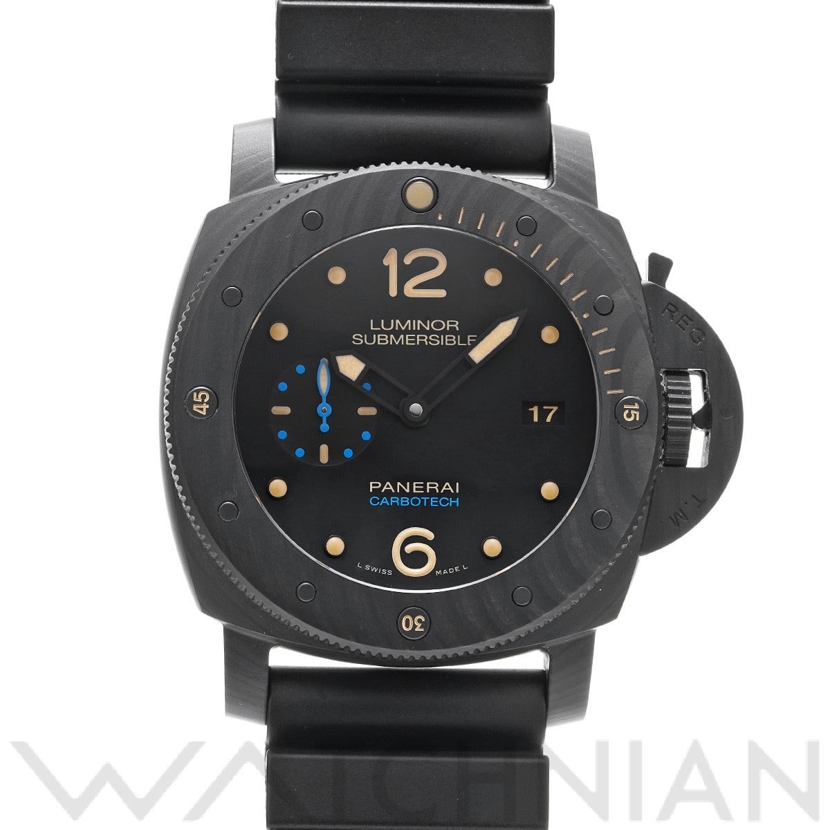 パネライ サブマーシブル カーボテック 3デイズ オートマティック PAM00616 ブラック メンズ 時計 【中古】【wristwatch】