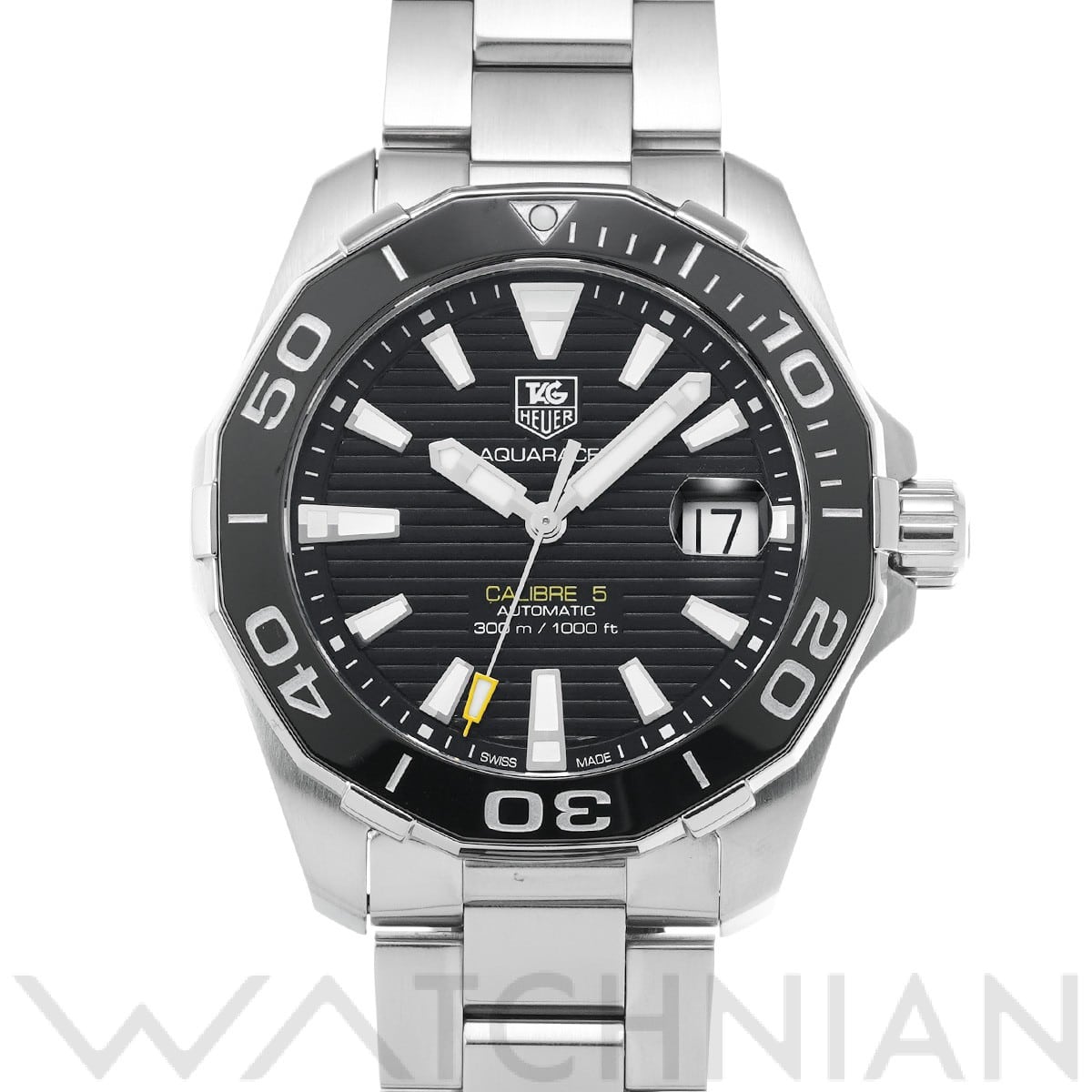 タグ ホイヤー アクアレーサー キャリバー5 WAY211A.BA0928 ブラック メンズ 時計 【中古】【wristwatch】