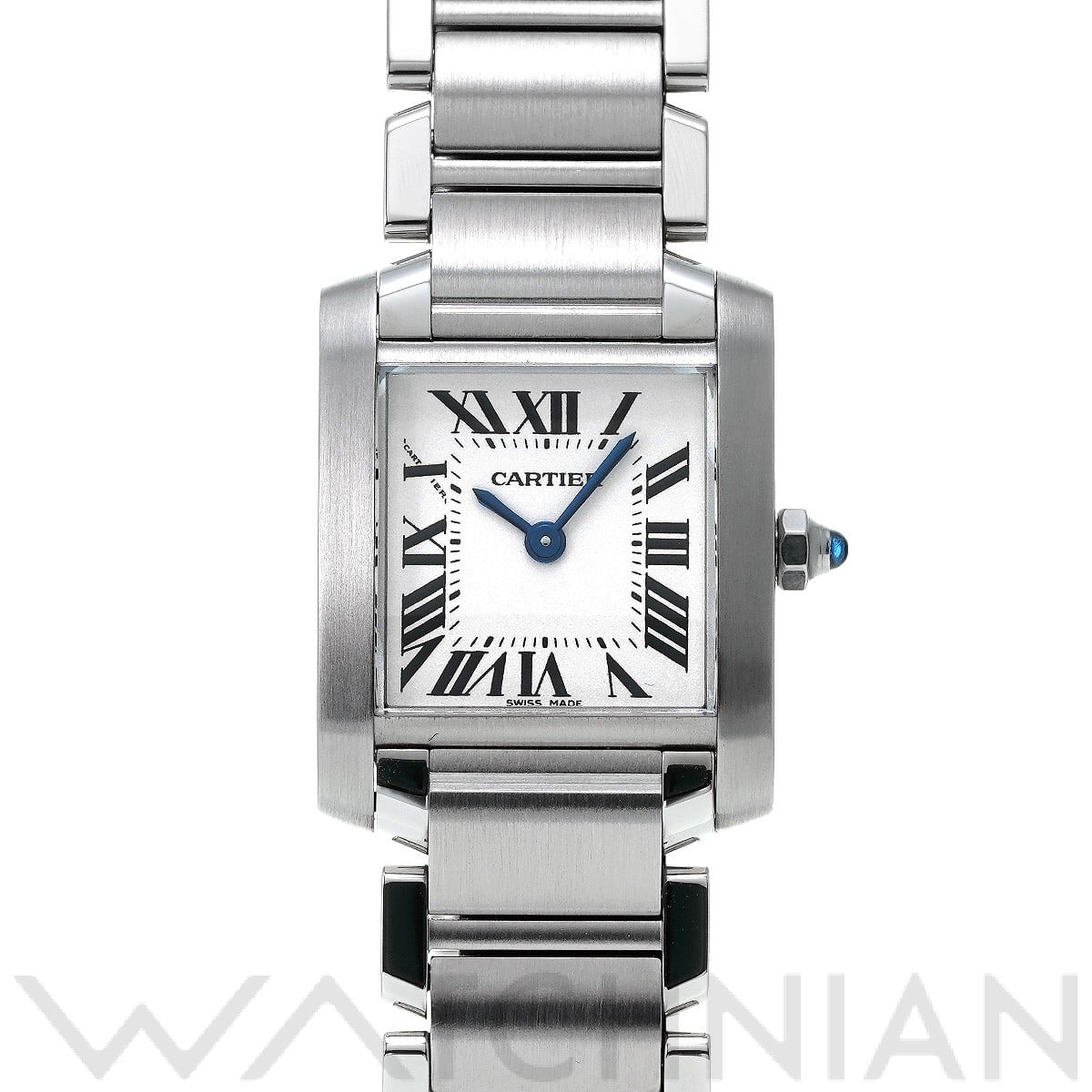 カルティエ タンク フランセーズ SM W51008Q3 シルバー レディース 時計 【中古】【wristwatch】
