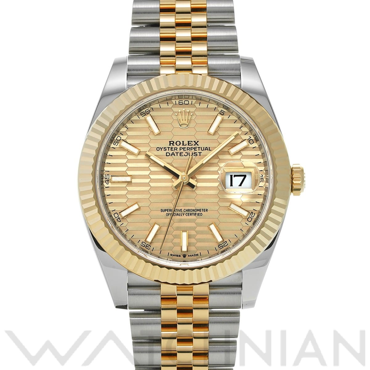 ロレックス デイトジャスト 41 126333 ゴールデン フルーテッドモチーフ メンズ 時計 【中古】【wristwatch】