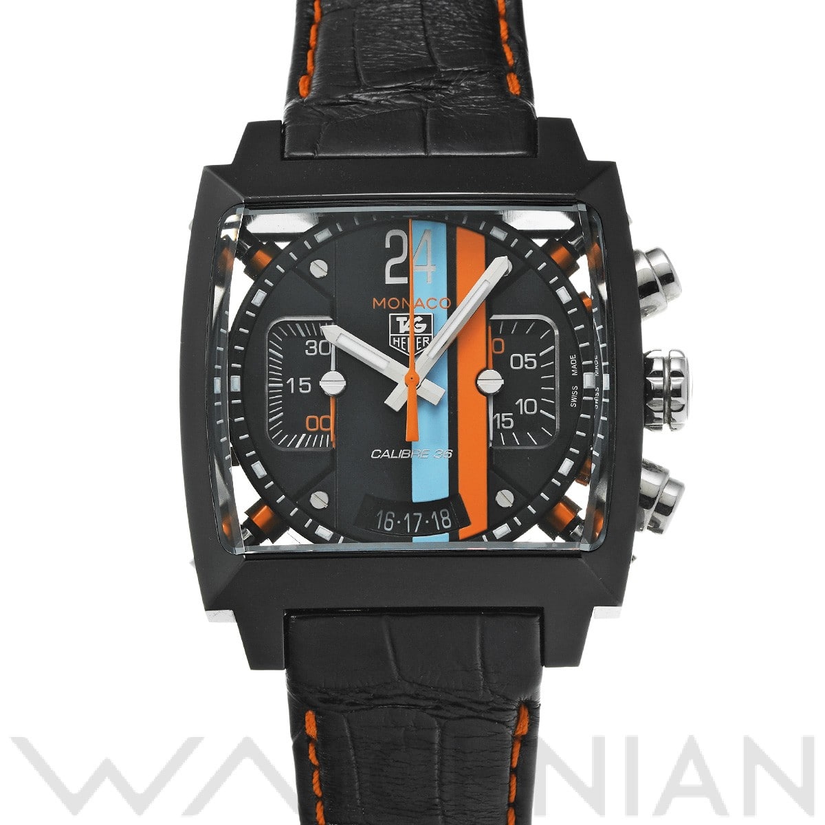 タグ ホイヤー / TAG HEUER モナコ 24 キャリバー36 クロノグラフ ガルフ CAL5110.FC6265 ブラック メンズ 時計 【中古】【wristwatch】