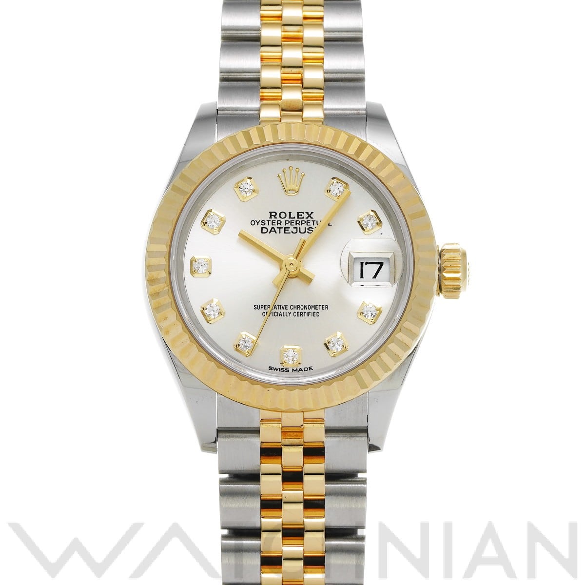 ロレックス レディ デイトジャスト 28 279173G シルバー/ダイヤモンド レディース 時計 【中古】【wristwatch】