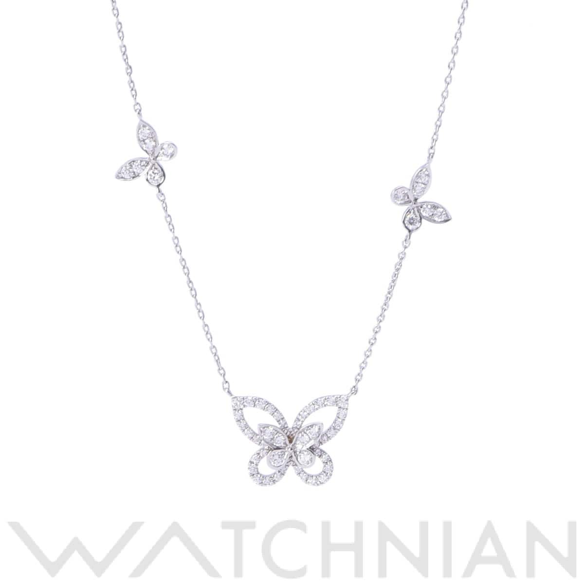グラフ マルチバタフライシルエット ネックレス シルバー K18ホワイトゴールド WG レディース ジュエリー 【中古】【jewelry】