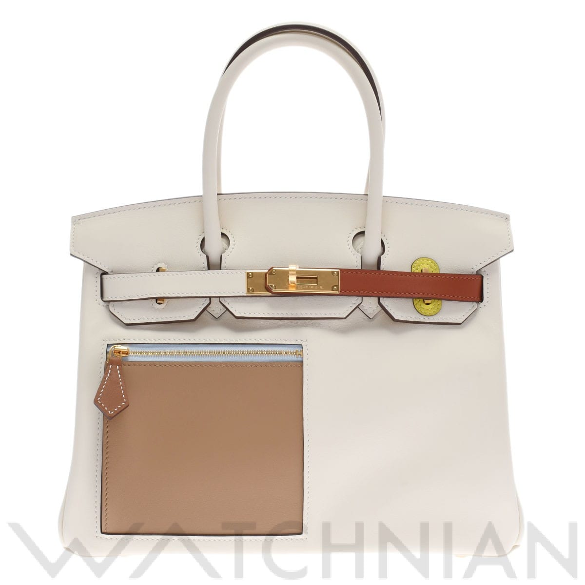 エルメス / HERMES バーキン 30 カラーマティック ナタ/キュイーブル/ライム/モーヴシルベストル/ゴールド金具 ヴォースイフト レディース バッグ 【新品】【bag】