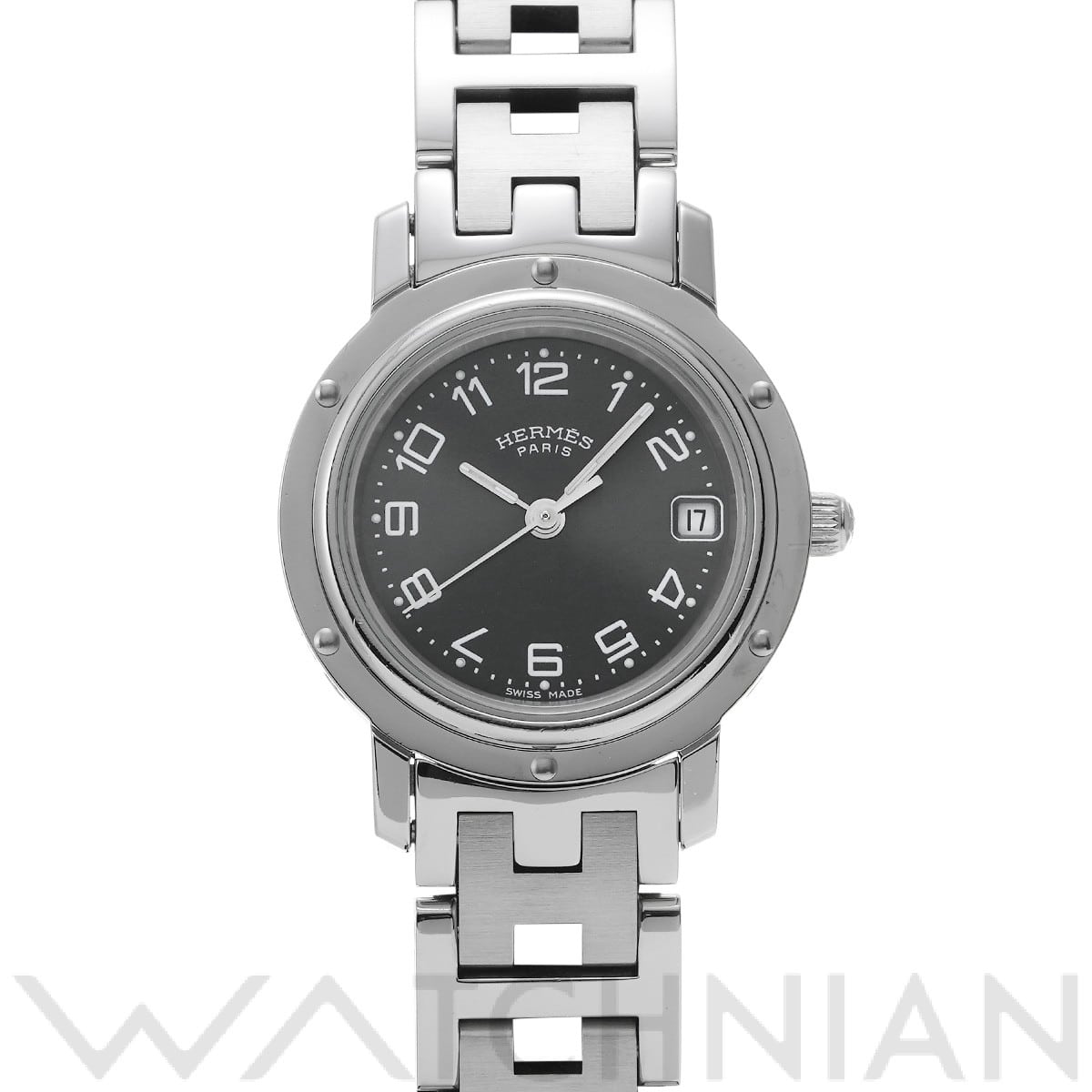エルメス クリッパー CL4.210.330/3758 ブラック レディース 時計 【中古】【wristwatch】