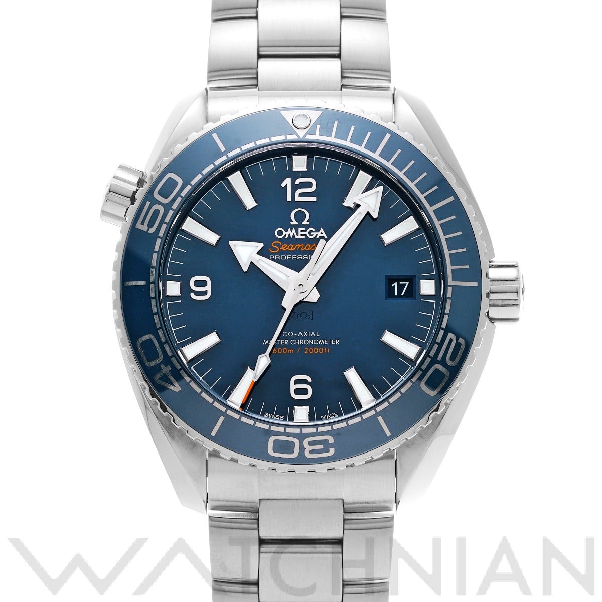 オメガ シーマスター プラネットオーシャン 600 コーアクシャル マスタークロノメーター 215.30.44.21.03.001 ブルー メンズ 時計 【中古】【wristwatch】