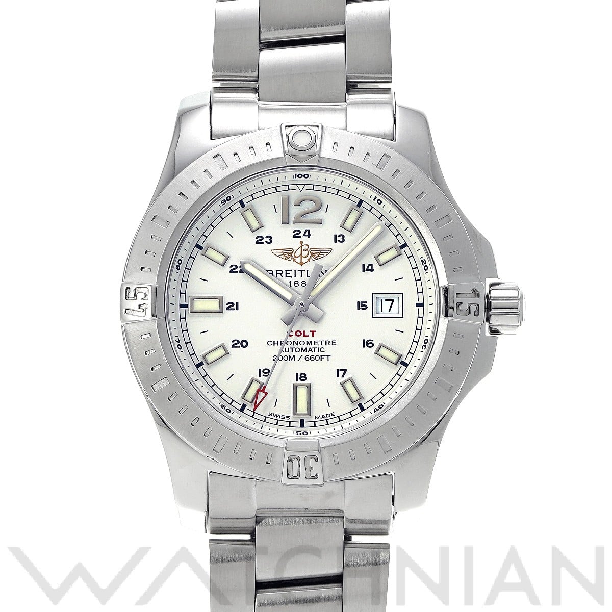 ブライトリング コルト オートマチック A17388 ホワイト メンズ 時計 【中古】【wristwatch】
