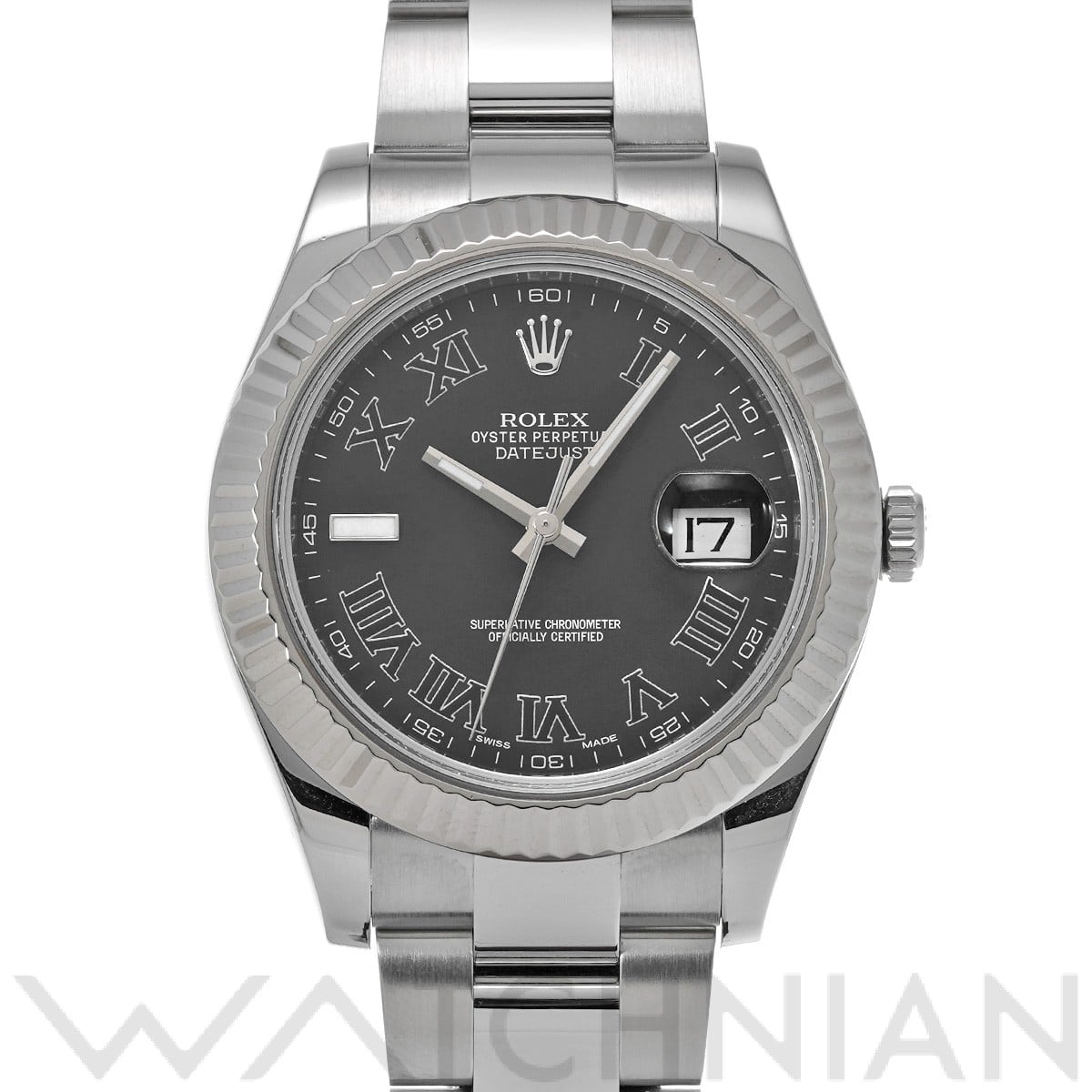 ロレックス デイトジャスト II 116334 グレー メンズ 時計 【中古】【wristwatch】