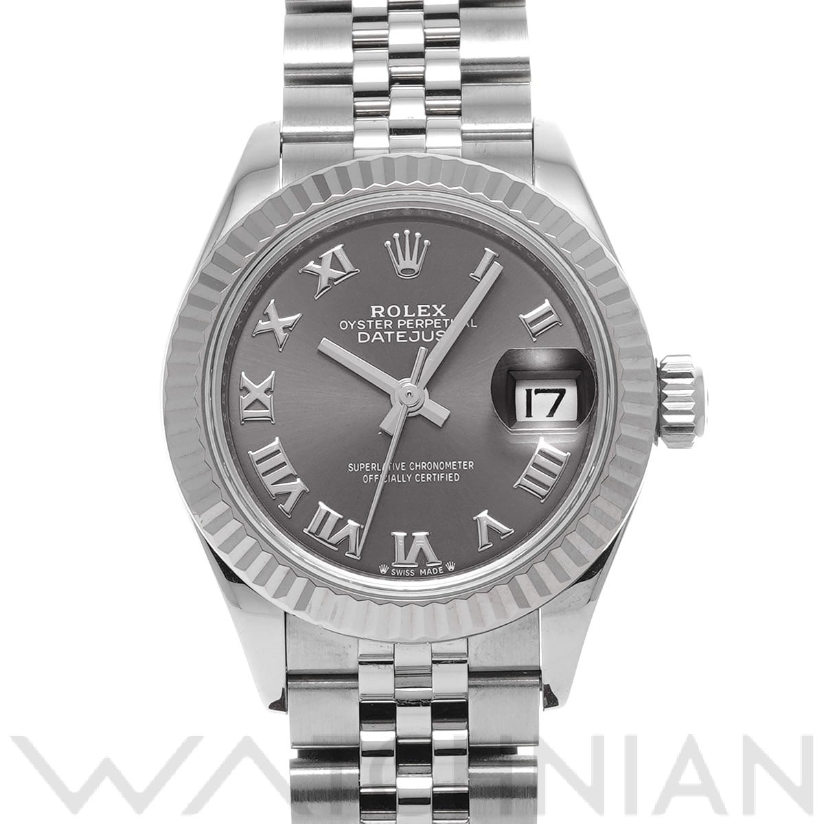 ロレックス レディ デイトジャスト 28 279174 ダークグレー レディース 時計 【中古】【wristwatch】