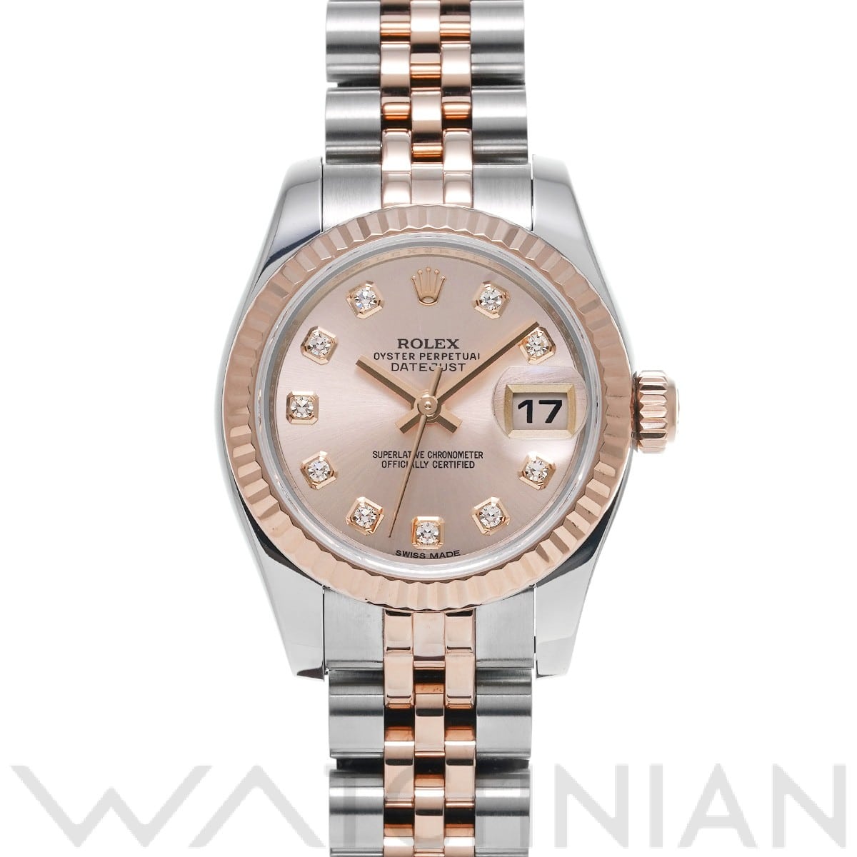 ロレックス レディ デイトジャスト 26 179171G ピンク/ダイヤモンド レディース 時計 【中古】【wristwatch】