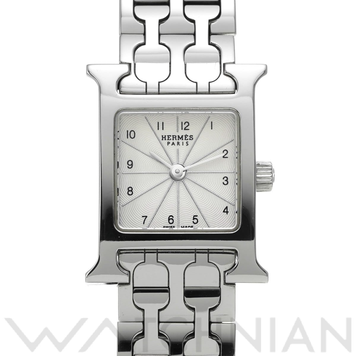 エルメス Hウォッチ ミニ HH1.110 シルバー レディース 時計 【中古】【wristwatch】