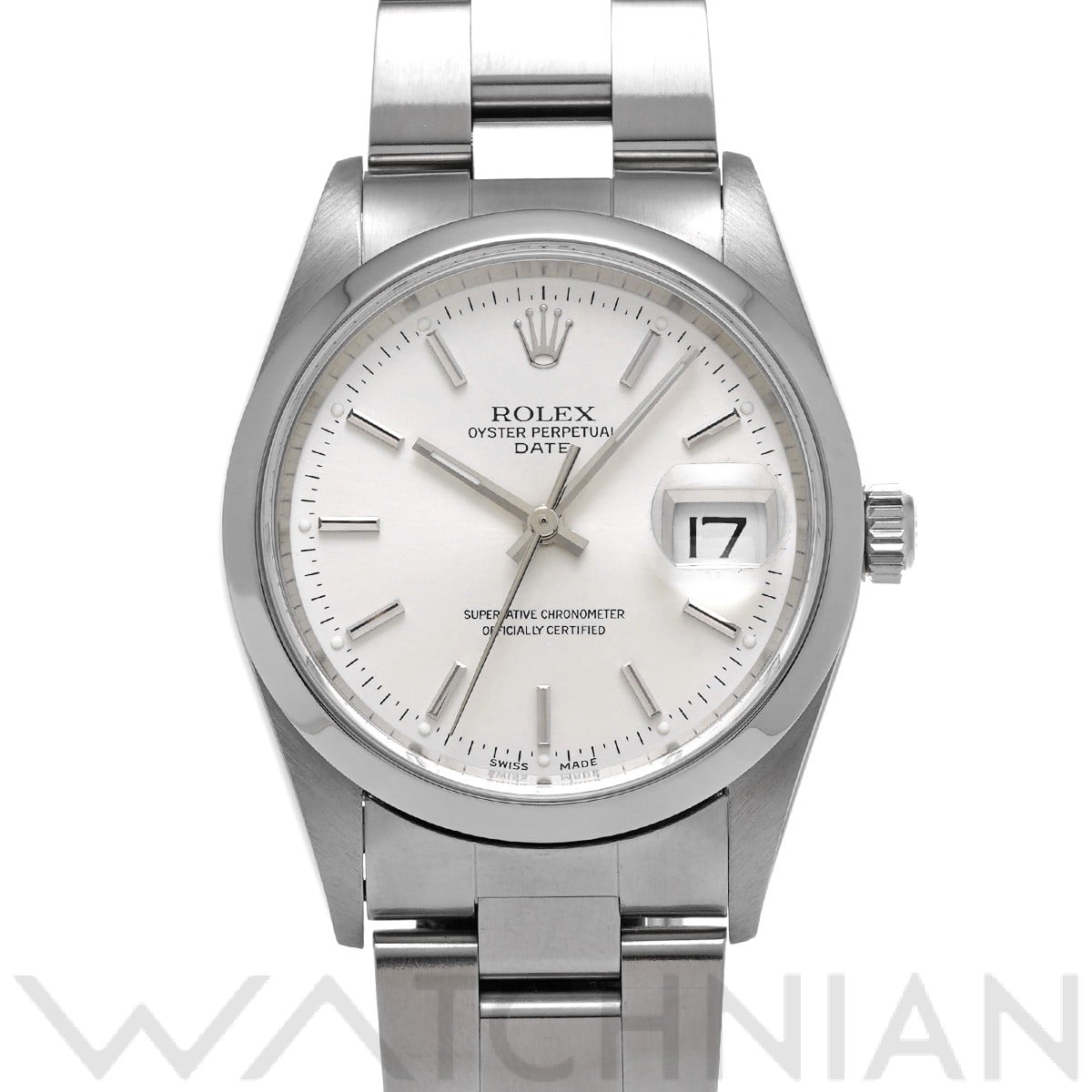 ロレックス オイスター パーペチュアル デイト 15200 シルバー メンズ 時計 【中古】【wristwatch】