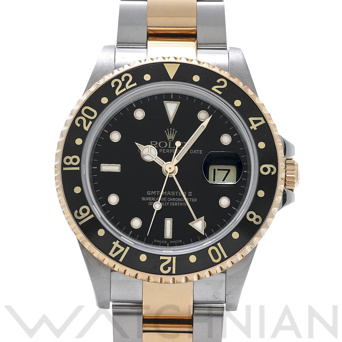 ロレックス GMTマスターII 16713 ブラック メンズ 時計 【中古】【wristwatch】