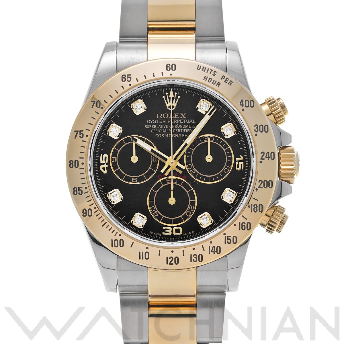 ロレックス コスモグラフ デイトナ 116523G ブラック/ダイヤモンド メンズ 時計 【中古】【wristwatch】