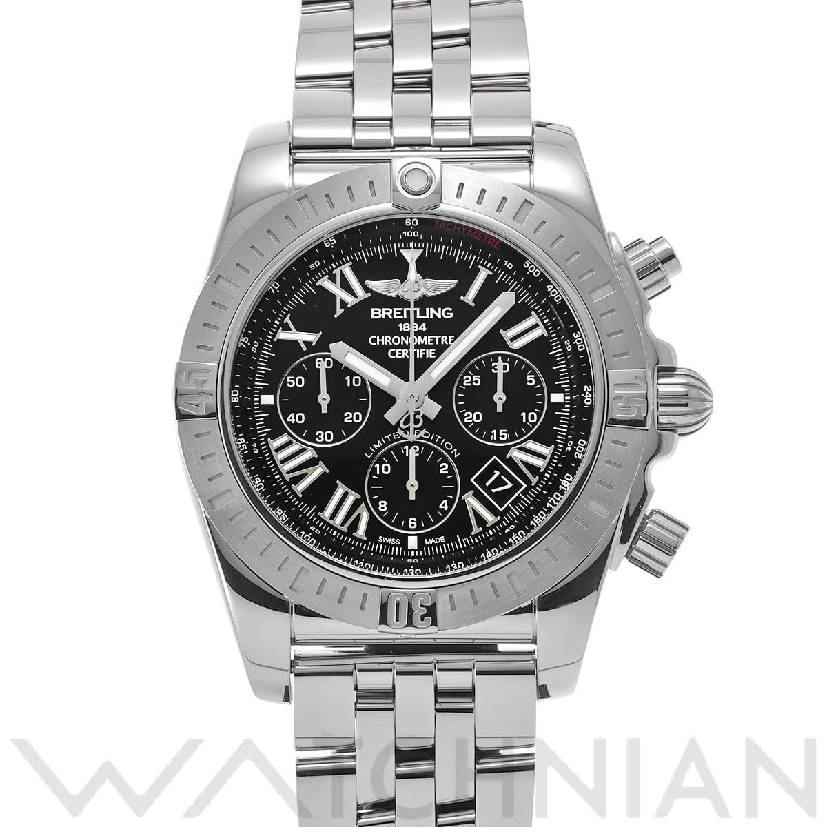 ブライトリング クロノマット JSP ローマンインデックス リミテッド AB01153A/BH26 ブラック メンズ 時計 【中古】【wristwatch】