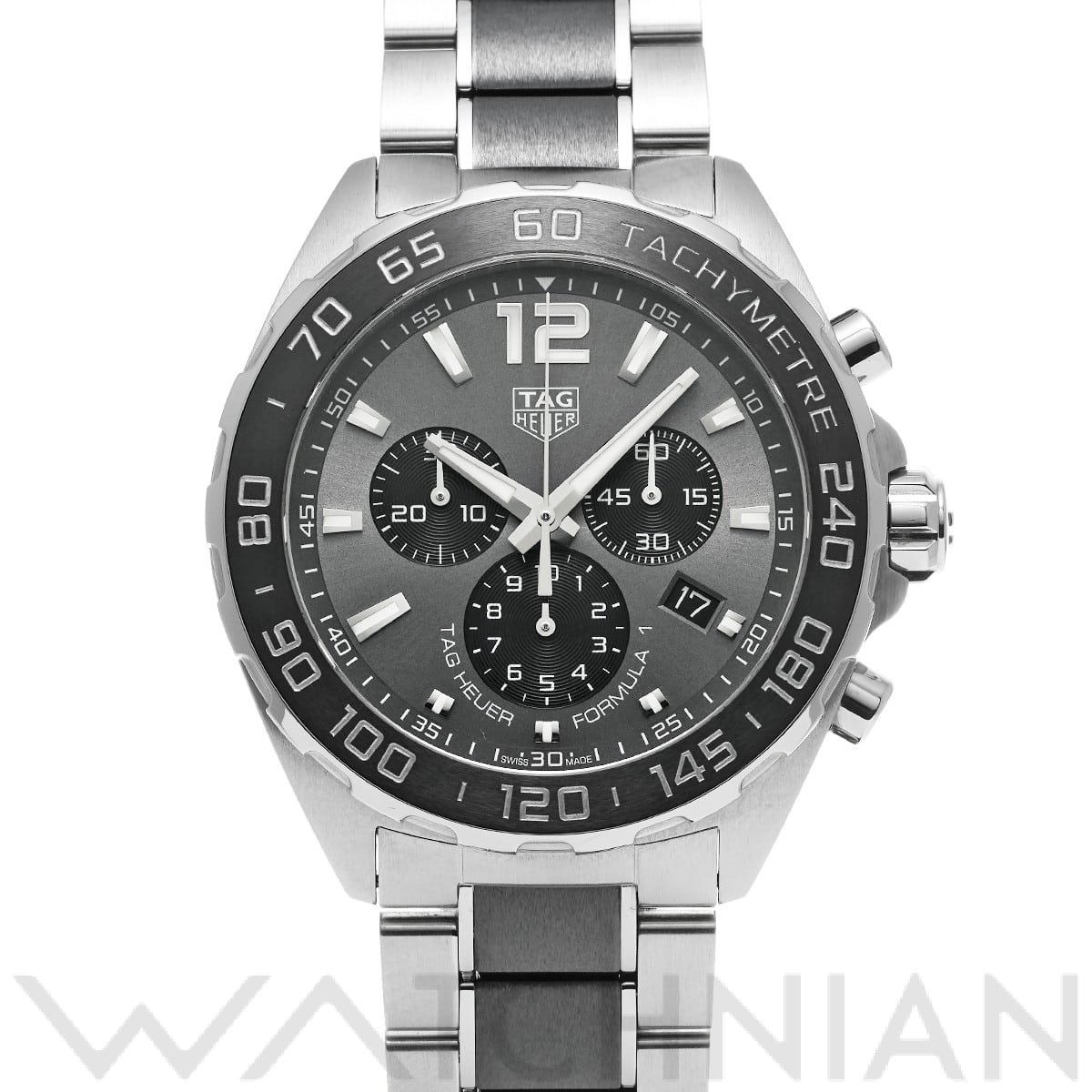 タグ ホイヤー / TAG HEUER フォーミュラ1 クォーツ クロノグラフ CAZ1011.BA0843 グレー/ブラック メンズ 時計 【中古】【wristwatch】