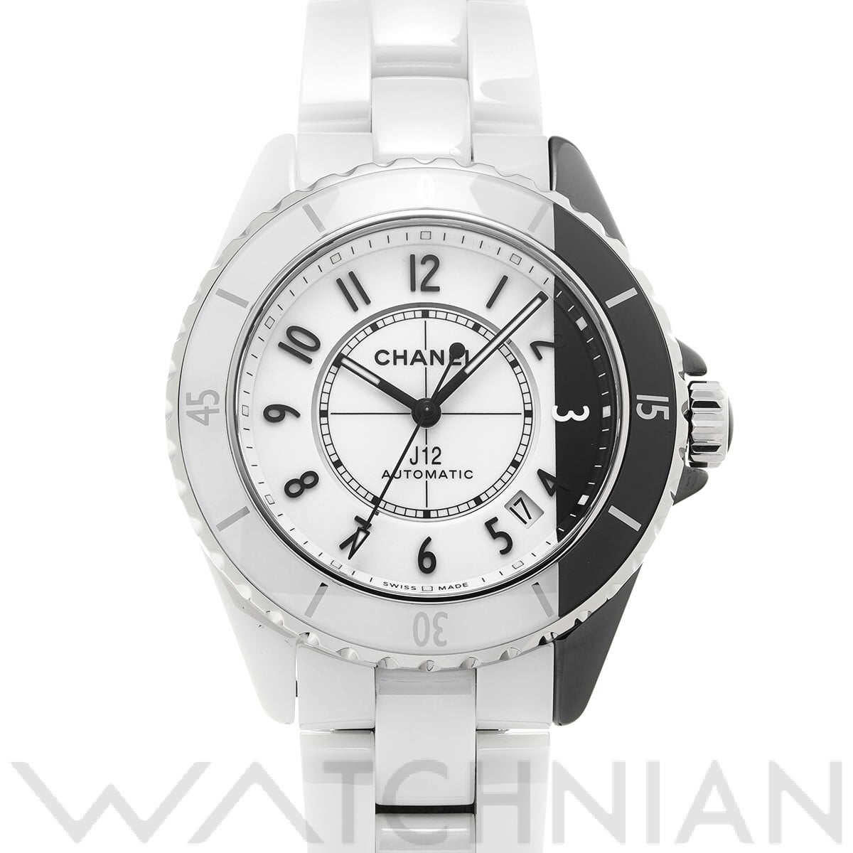 シャネル J12 パラドックス キャリバー12.1 38MM H6515 ホワイトラッカー/ブラックラッカー メンズ 時計 【中古】【wristwatch】