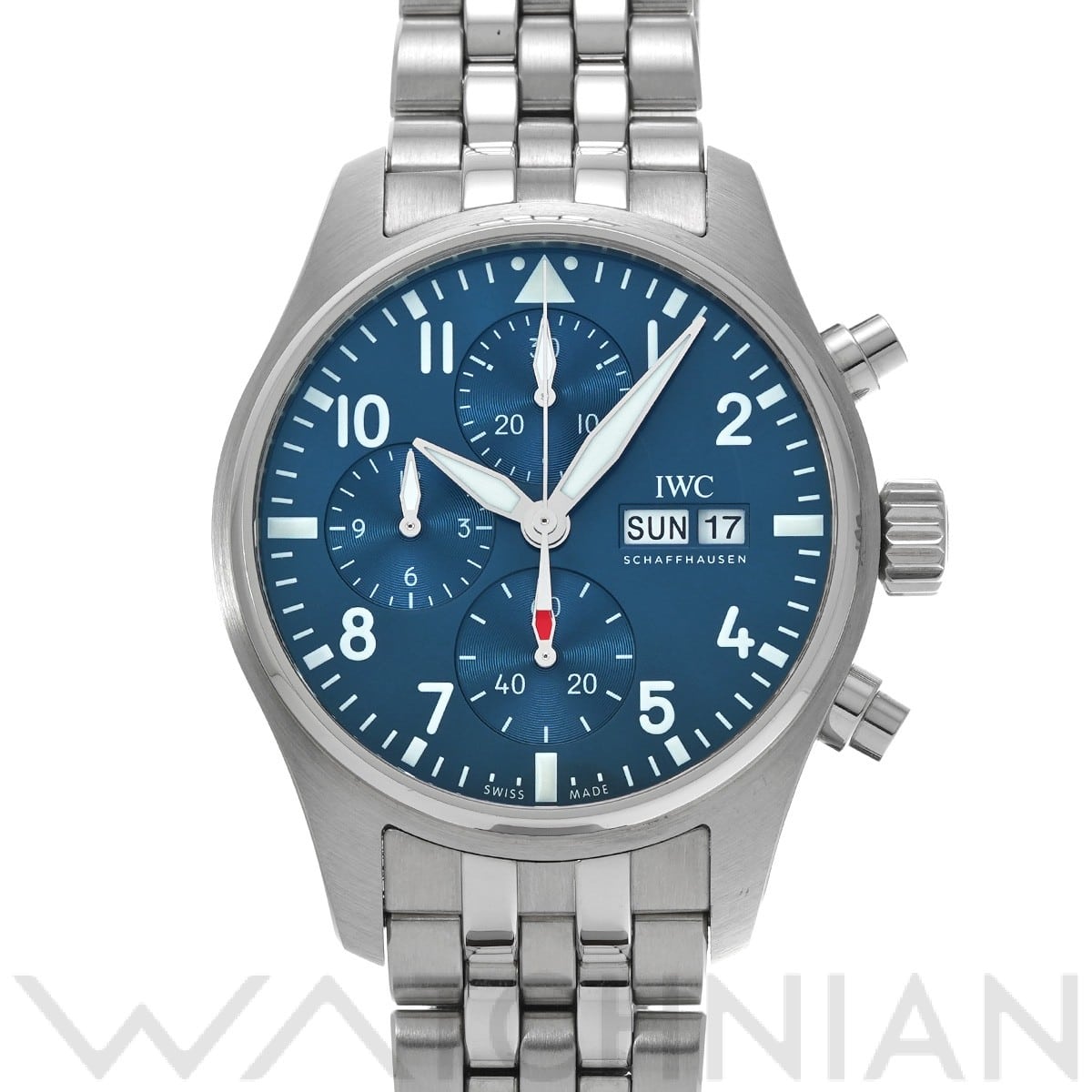 IWC パイロットウォッチ クロノグラフ 41 IW388102 ブルー メンズ 時計 【中古】【wristwatch】