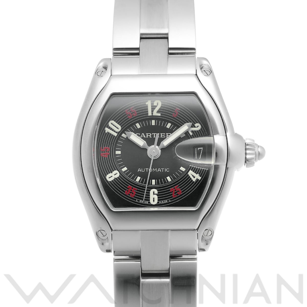 カルティエ ロードスター LM W62002V3 ブラック メンズ 時計 【中古】【wristwatch】