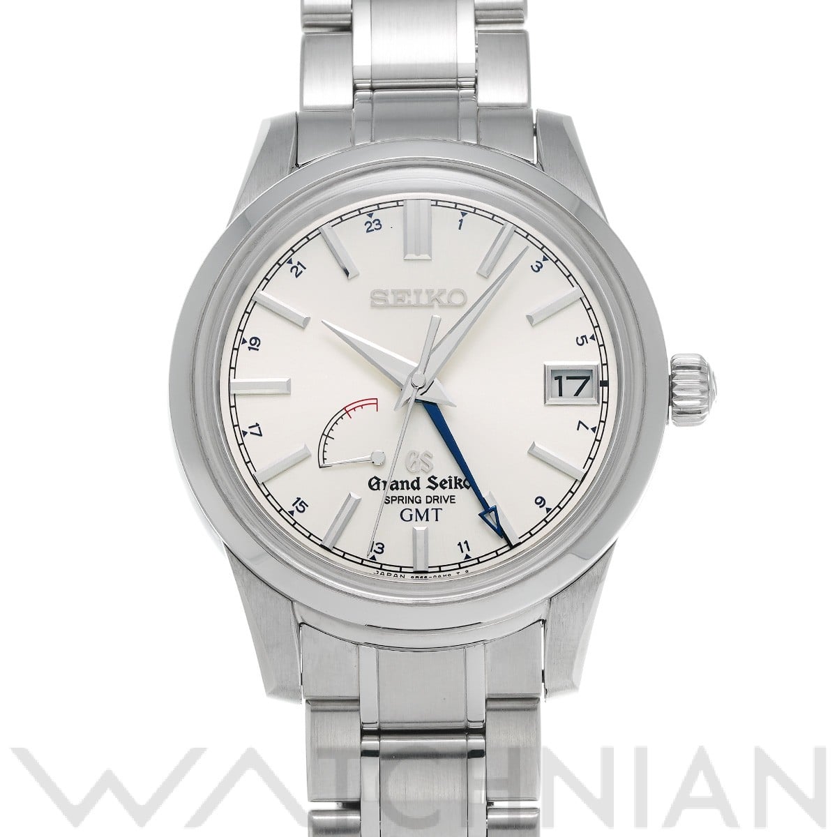 グランドセイコー エレガンスコレクション スプリングドライブ GMT SBGE025 シルバー メンズ 時計 【中古】【wristwatch】