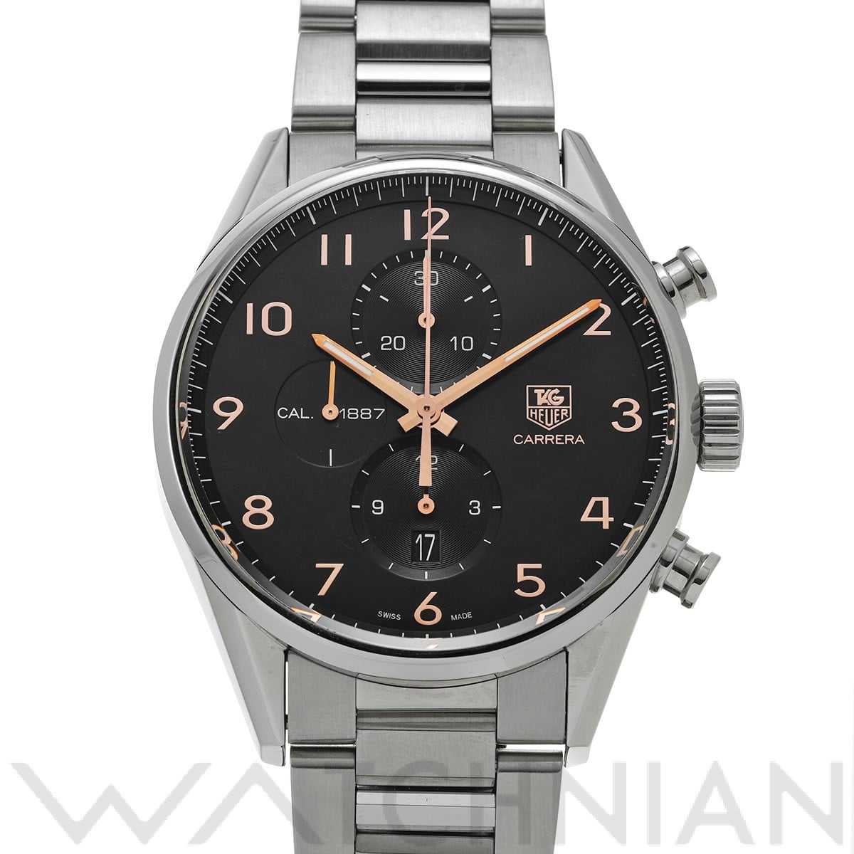 タグ ホイヤー / TAG HEUER カレラ キャリバー1887 クロノグラフ CAR2014.BA0799 ブラック メンズ 時計 【中古】【wristwatch】