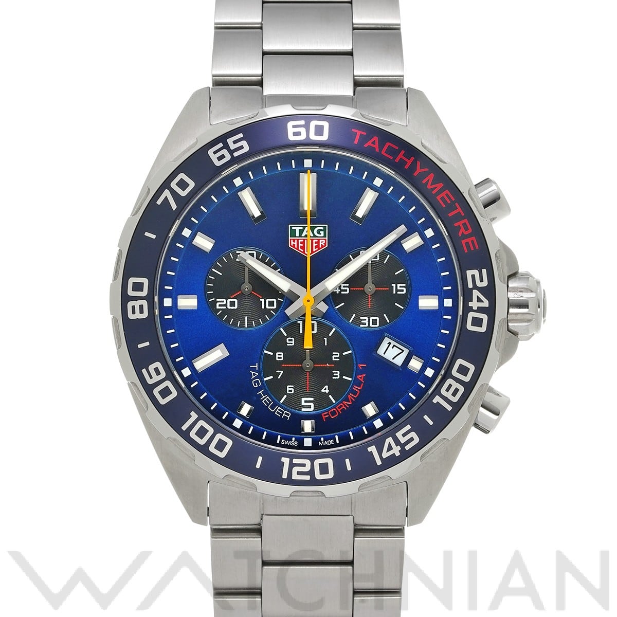 タグ ホイヤー / TAG HEUER フォーミュラ1 クォーツ クロノグラフ アストン・マーティン レッドブルレーシング CAZ101AB.BA0842 ブルー/ブラック メンズ 時計 【中古】【wristwatch】