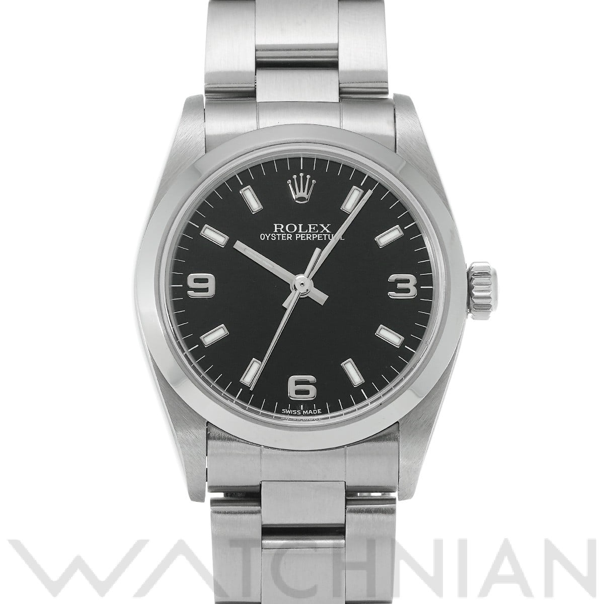 ロレックス オイスターパーペチュアル 77080 ブラック ユニセックス 時計 【中古】【wristwatch】